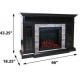 Allen Home Bennett Infrared Electric Fireplace TV Stand in Farmhouse Ebony - ASMM-017-2866-S502-T