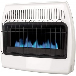 30,000 BTU Natural Gas Blue Flame Vent Free Wall Heater, White.