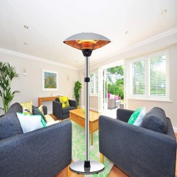 1500W Electric Patio Heater, Adjustable Height Indoor/Outdoor Space Heater, for Garden Party Balcony