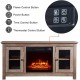 Fire Place for the Living Room Tv Stand 51-Inch Log Cyan Fireplace TV Cabinet 1400W Single Color/Fake Wood/Heating Wire/with Remote Control Electric Fireplace Heater Entertainment Center